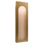 Cadey Wall Sconce - Aged Brass / Beige Travertine