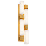 Voxxel Wall Sconce - Aged Brass / Alabaster