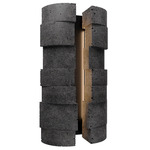 Formation Color-Select Outdoor Wall Sconce - Black / Basalt Stone