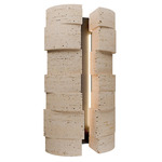 Formation Color-Select Outdoor Wall Sconce - Black / Beige Travertine