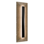 Bell Tower Color-Select Outdoor Wall Light - Black / Beige Travertine
