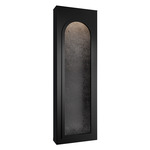 Cadey Outdoor Wall Sconce - Black / Basalt Stone