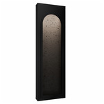 Cadey Outdoor Wall Sconce - Black / Basalt Stone