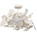 Claudia Semi Flush Ceiling Light - White