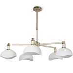 Brooklyn Chandelier - Champagne / Oak / Milk