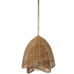 Mia Pendant - Antique Brass / Jute