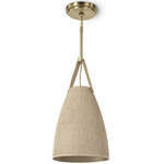 Carlton Pendant - Brass / Raffia