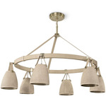 Carlton Chandelier - Brass / Raffia