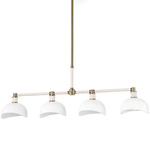 Brooklyn Linear Chandelier - Champagne / Oak / Milk