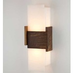 Acuo LED Wall Sconce - Dark Stained Walnut / Frosted