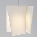 Levis Pendant - Brushed Aluminum / Frosted Polymer