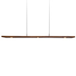 Vix Linear Pendant - Brushed Aluminum / Oiled Walnut