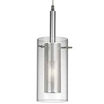Percy Pendant - Polished Chrome / Clear