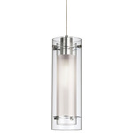 Pasha Pendant - Polished Chrome / Clear / Frost