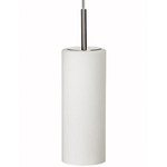 White Single Pendant - Satin Chrome / Frost White