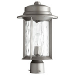 Charter Outdoor Post Light - Graphite / Clear Hammered