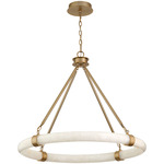 Virtue Color-Select Pendant - Aged Brass / White