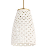 Varro Pendant - Aged Brass / Frosted