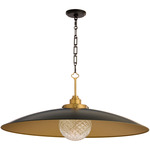 Genevieve Color-Select Pendant - Matte Black / Brass / Clear