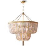Cameron Chandelier - Brass / White