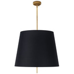 Clove Pendant - Antique Gold Leaf / Black