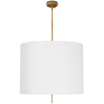 Clove Pendant - Antique Gold Leaf / White