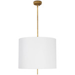 Clove Pendant - Antique Gold Leaf / White