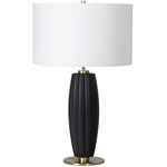 Crocus Ceramic Table Lamp - Black / White