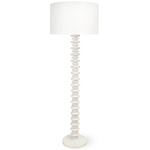 Fishbone Floor Lamp - Whitewash / Natural Linen