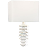 Fishbone Wall Sconce - White / Natural Linen