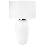 Kyoto Ceramic Table Lamp - White / White