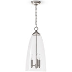 Maiden Pendant - Polished Nickel / Clear