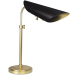 Vest Adjustable Table Lamp - Natural Brass / Blackened Brass
