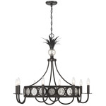 Hearst Chandelier - Black Tourmaline / Antique