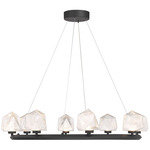 Castello Chandelier - Matte Black / Clear Seeded