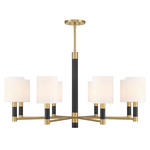 Conrad Chandelier - Warm Brass / White