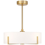 Mansell Fandelier - Warm Brass / White