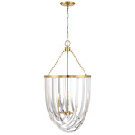 Jennings Pendant - Warm Brass / Clear