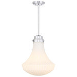 Bartlet Pendant - Polished Chrome / White