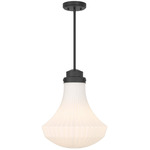 Bartlet Pendant - Matte Black / White