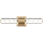 Beale Bathroom Vanity Light - Noble Brass / Clear