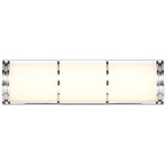 Harper Bathroom Vanity Light - Chrome / White Etched