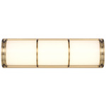Harper Bathroom Vanity Light - Warm Brass / White Etched