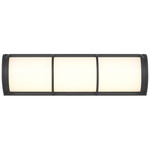 Harper Bathroom Vanity Light - Matte Black / White Etched