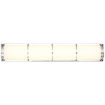 Harper Bathroom Vanity Light - Chrome / White Etched