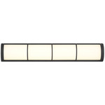Harper Bathroom Vanity Light - Matte Black / White Etched