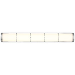 Harper Bathroom Vanity Light - Chrome / White Etched