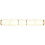 Harper Bathroom Vanity Light - Warm Brass / White Etched