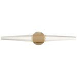 Beaumont Bathroom Vanity Light - Noble Brass / Crystal