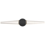Beaumont Bathroom Vanity Light - Black Lustre / Crystal